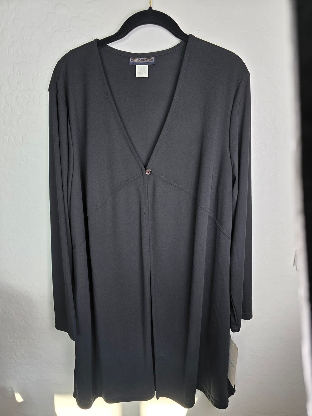 Herman Giest NWT  Black Duster size 1x black